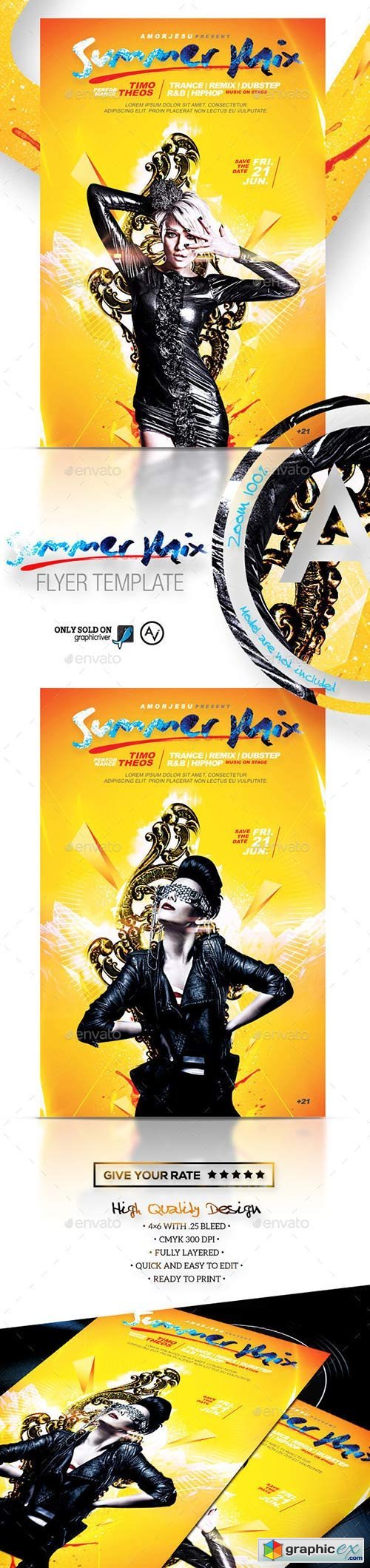 Summer Mix Flyer Template