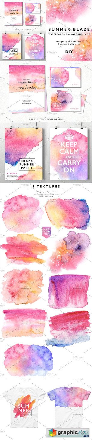 Watercolor Abstract Background Pack