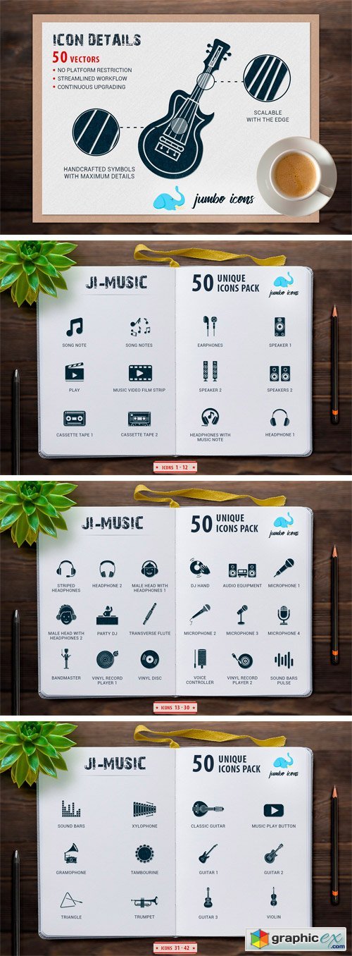 JI-Glyph Music Icons Set