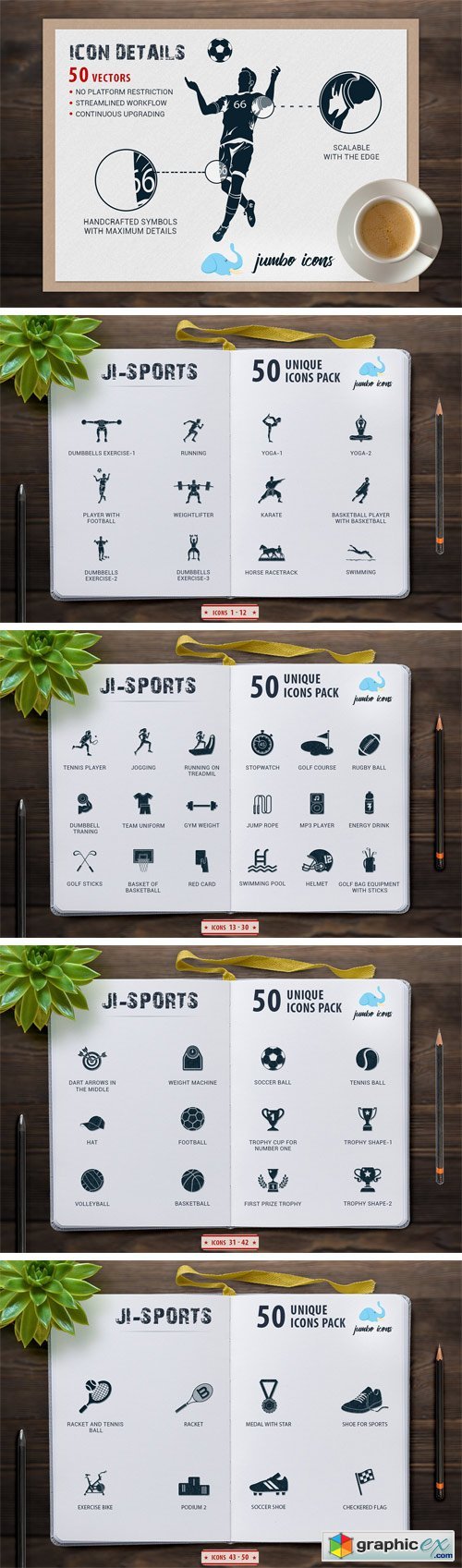 JI-Glyph Sports Icons Set