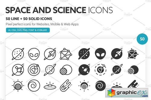 Space and Science Icons