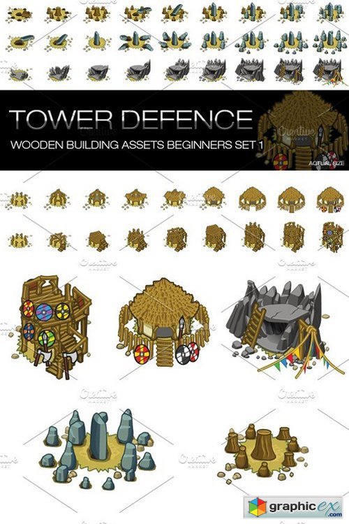 Tower Defence - Wooden Buildings