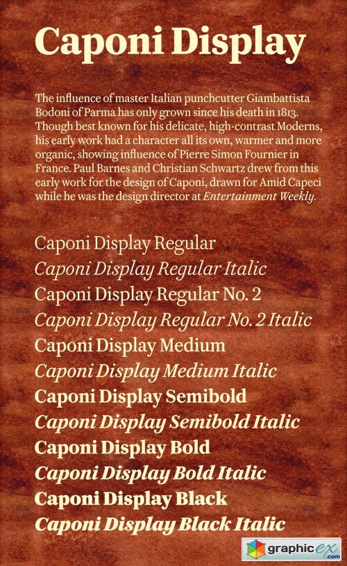 Caponi Display Font Family