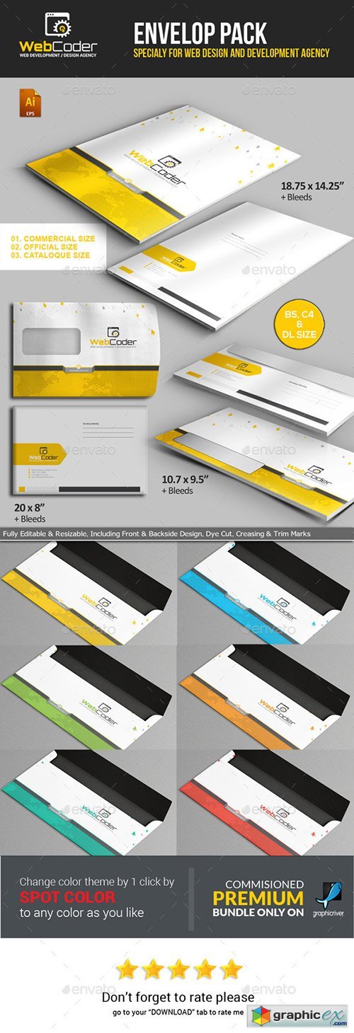 Web Coder | Web Design Agency Envelop Pack