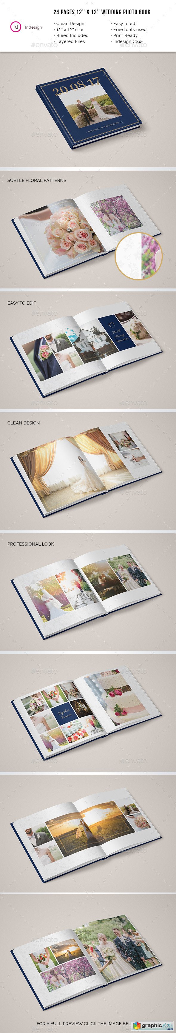 24 pages Wedding Photobook 12x12 Brochure