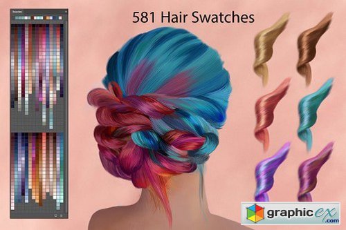 Hair Swatches for Digital Painting