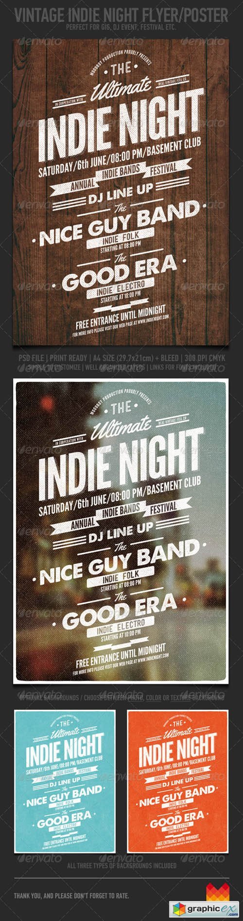 Vintage Indie Night Flyer/Poster