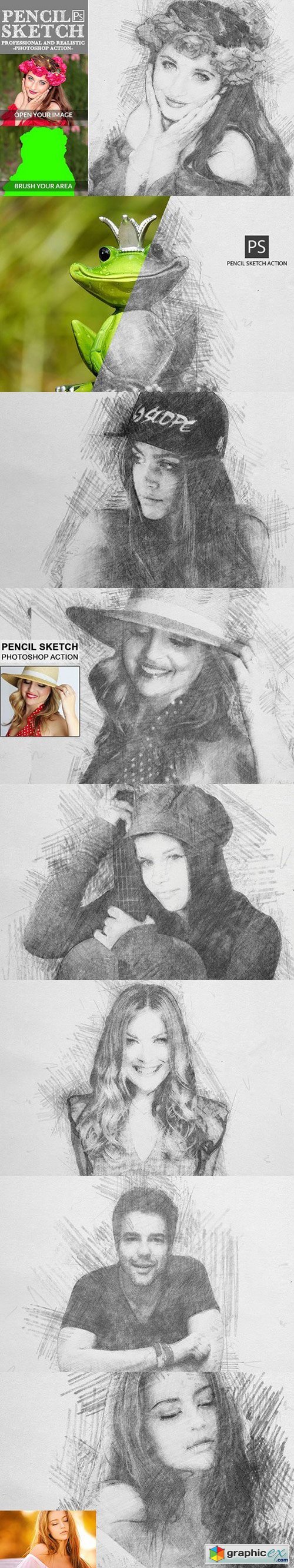 Pencil Sketch Photoshop Action 1586244