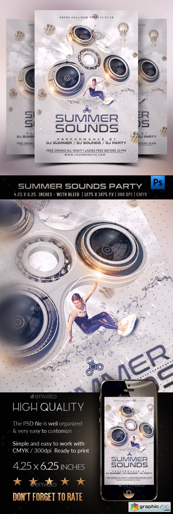 Summer Sounds Party Flyer