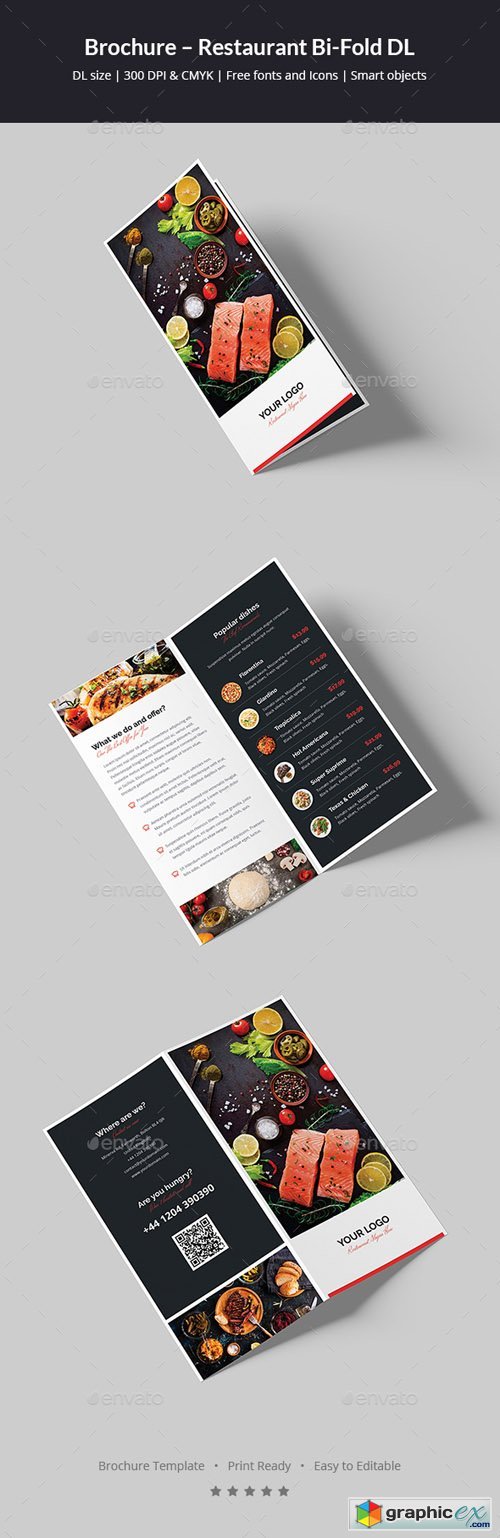 Brochure  Restaurant Bi-Fold DL
