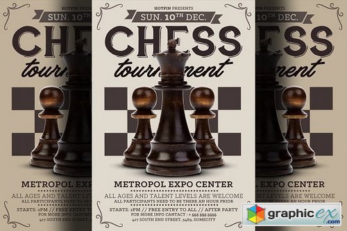 Chess Tournament Flyer Template 1317214