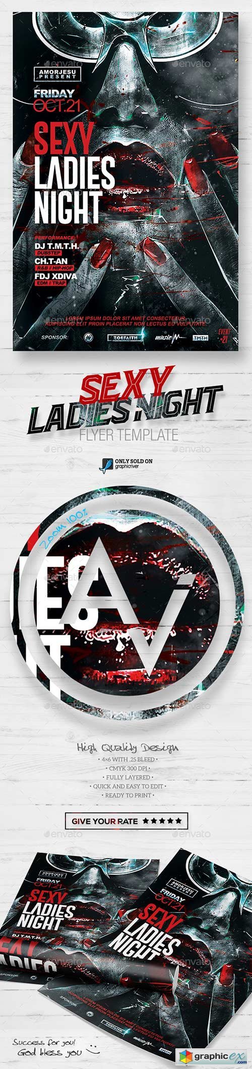 Sexy Ladies Night Flyer Template