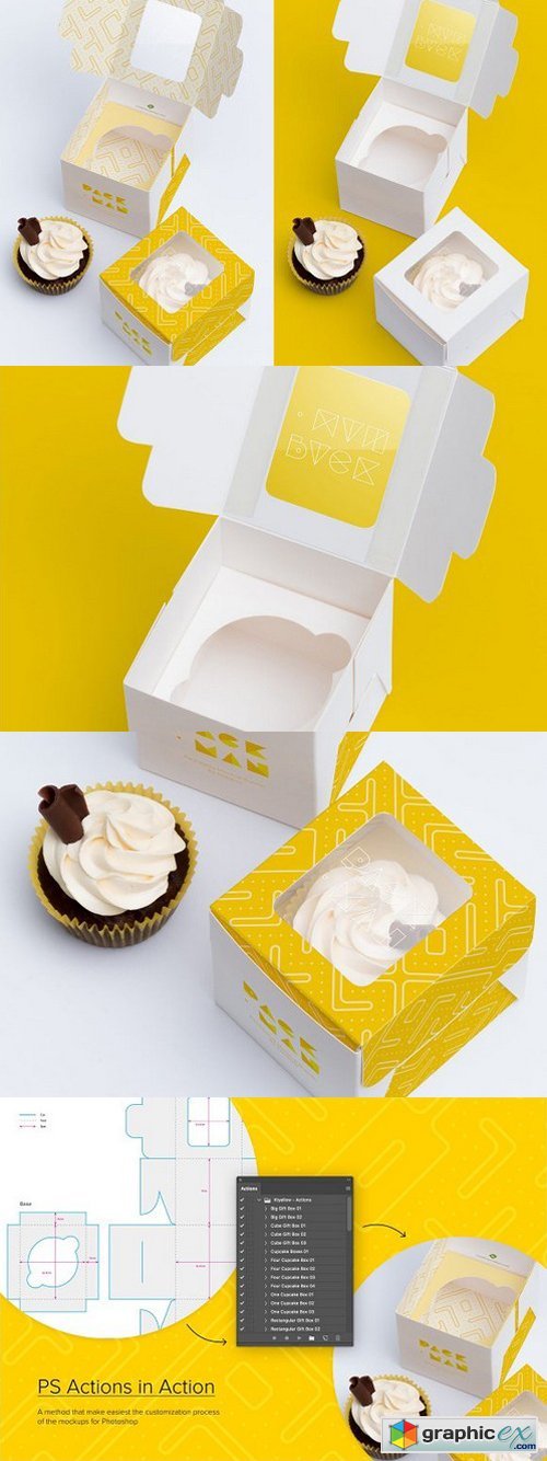One Cupcake Box Mockup 01