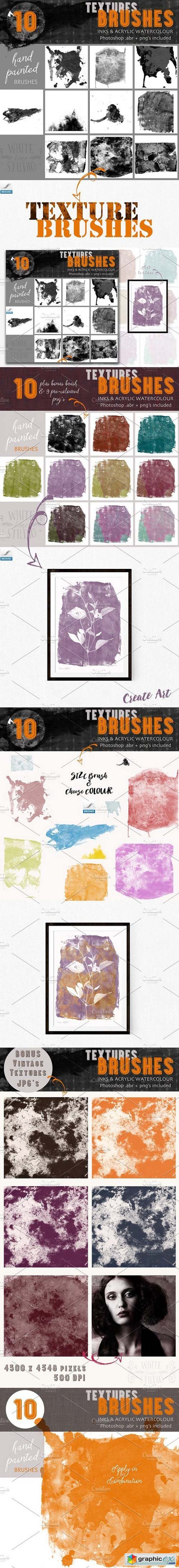 Textures Brushes- Inks & Acrylics