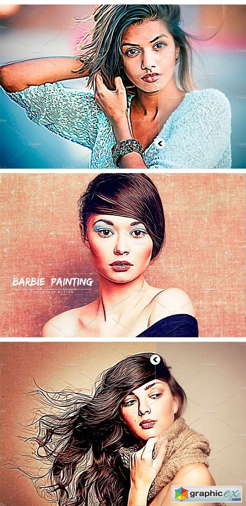 Barbie Painting Photoshop Action