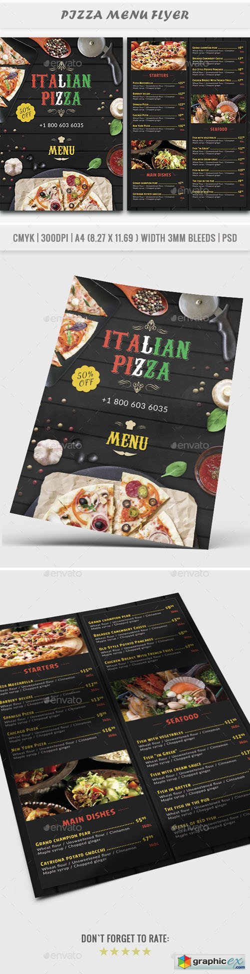Pizza Menu Flyer | Restaurant