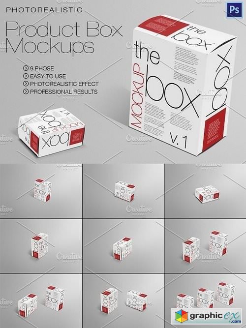 Product / Box Mockups 9 Scene