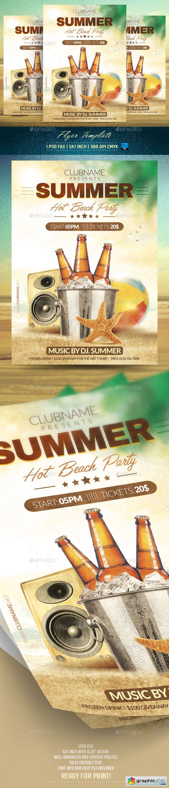 Summer Party Flyer Template 11890494