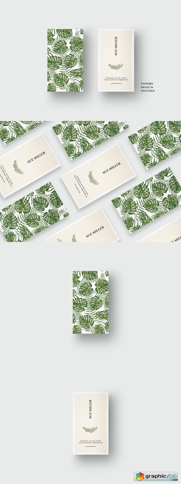 Botanical business card template