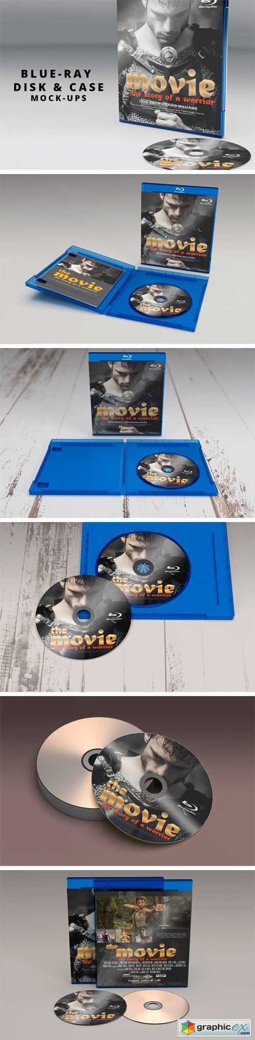 Blue Ray Disk & Cover Mockup