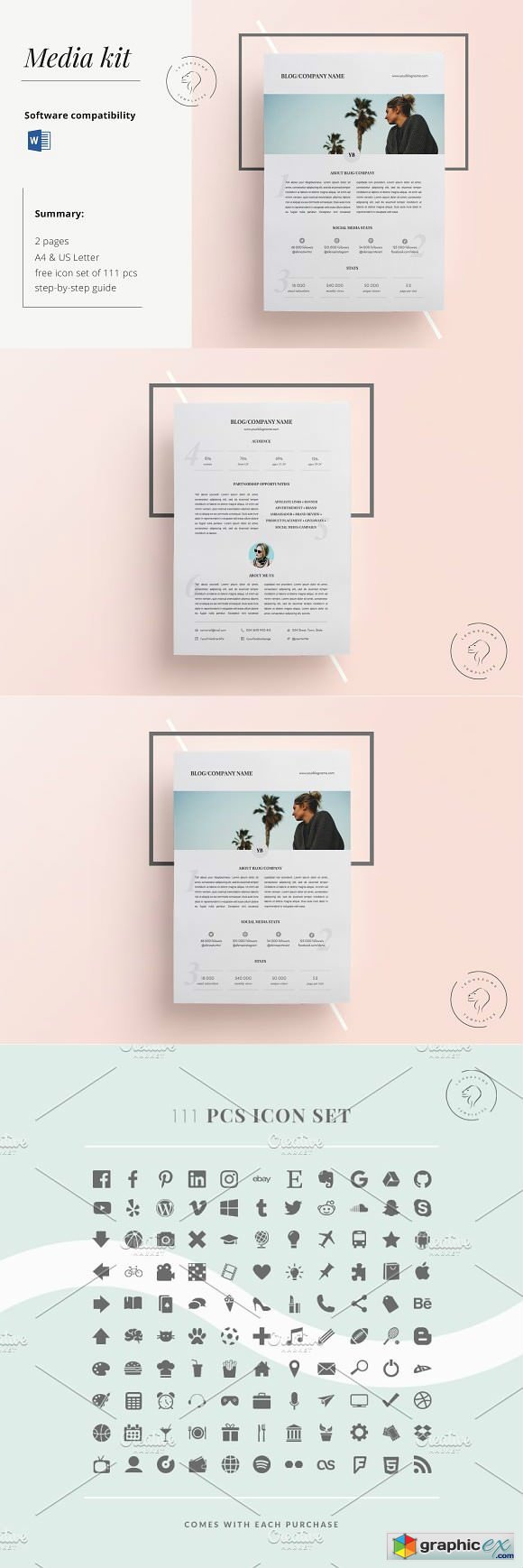 Media Kit Template 2 Pages