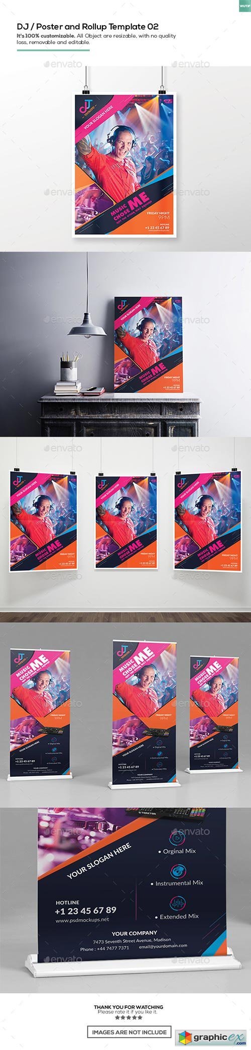 DJ/ A3 Poster and Rollup Template 02