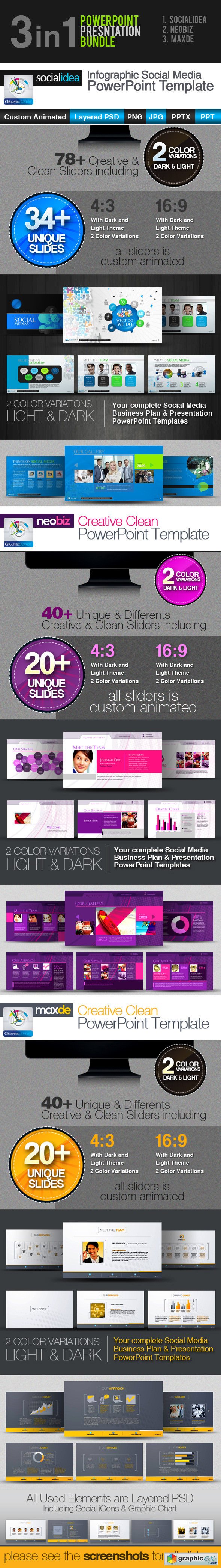 3in1: PowerPoint Templates Bundle