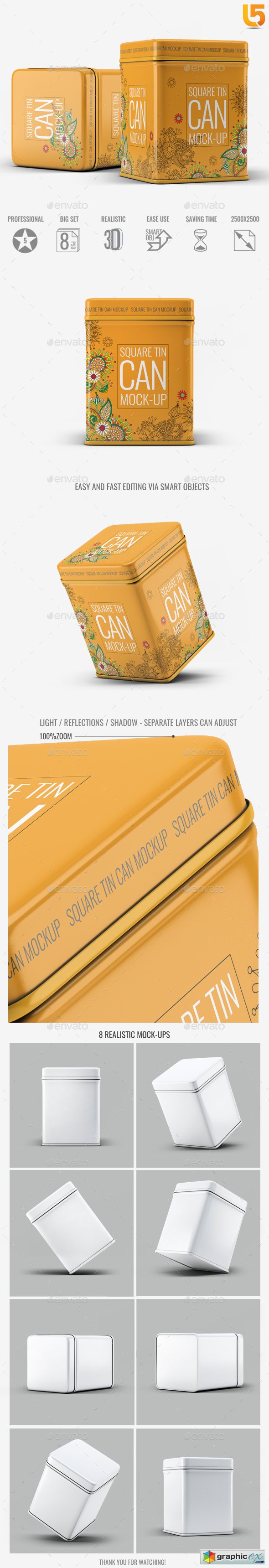 Square Tin Can Mock-Up