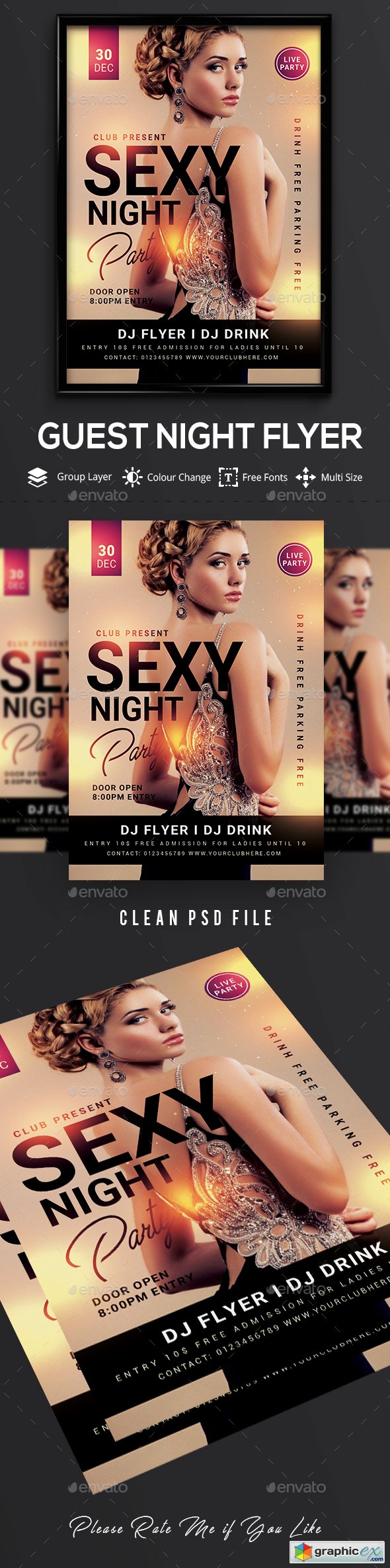 Sexy Night Party Flyer 20389748