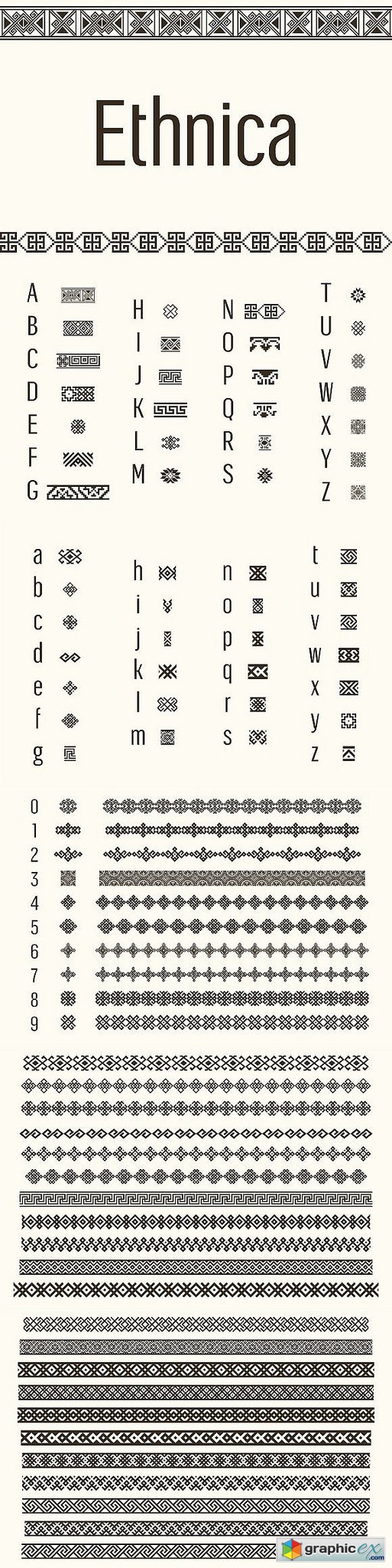 Symbol font Ethnica fonts