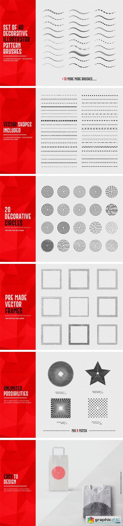40 Decorative Pattern Brushes
