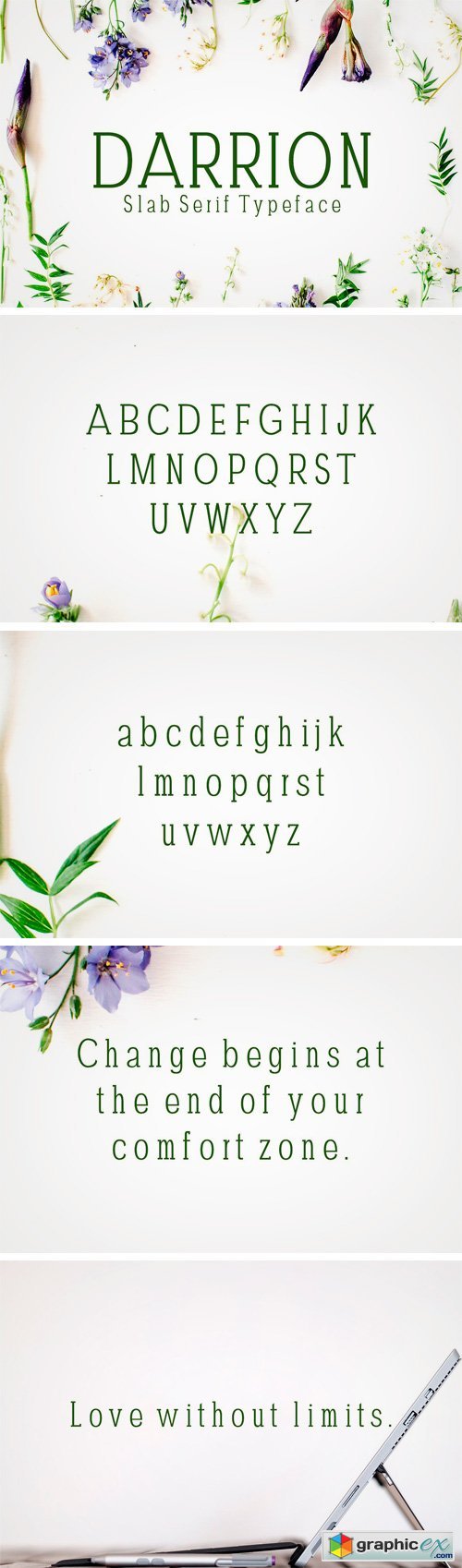 Darrion Slab Serif Typeface