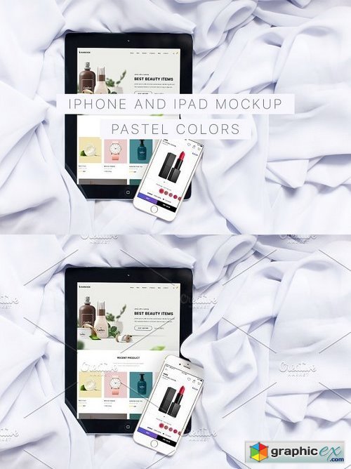 Pastel colors iPhone & iPad Mockup