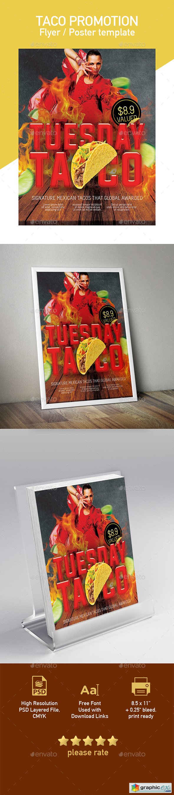 Tuesday Tacos Flyer Poster Template