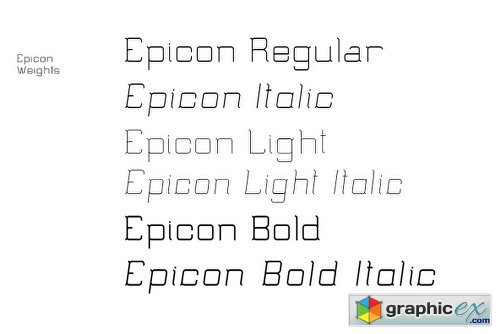 Epicon Family - 6 Fonts