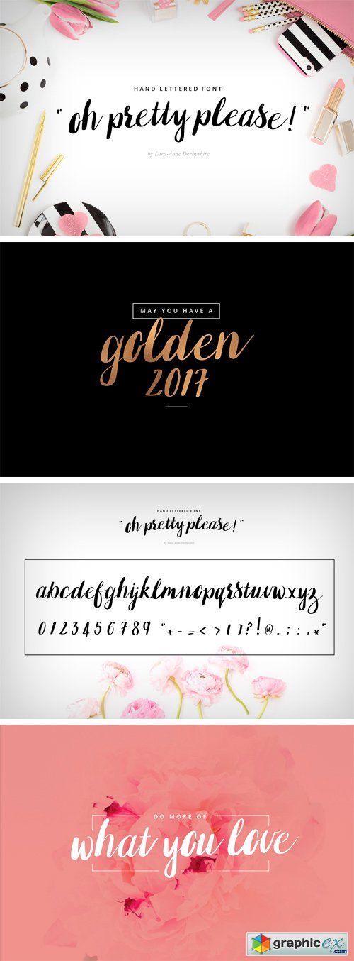 Oh Pretty Please: Hand Lettered Font