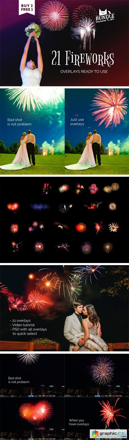 21 Firework Photo Overlays