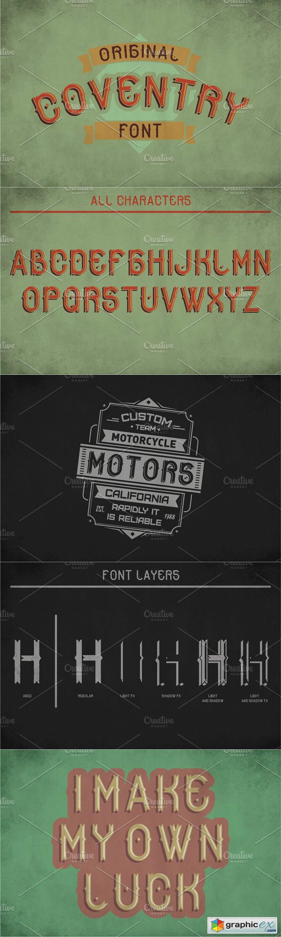 Coventry Vintage Label Typeface Fonts