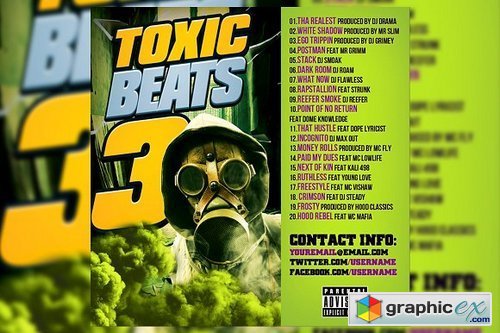 Toxic Beats Album Cover Design
