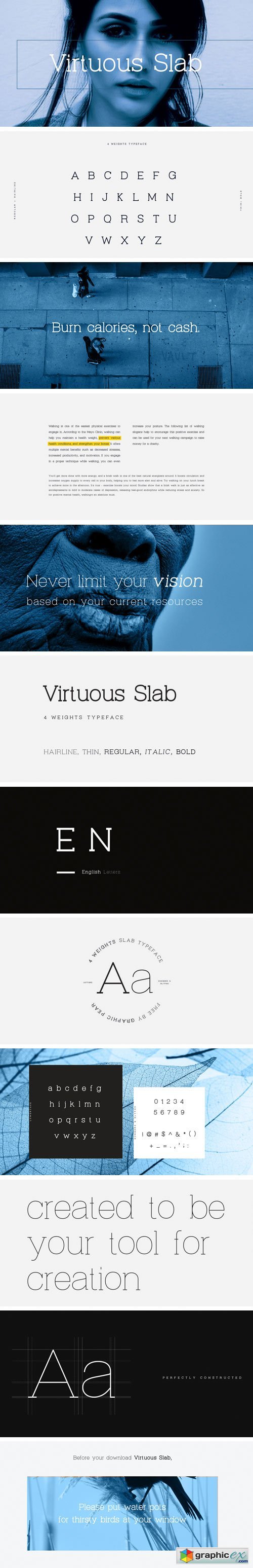 Virtuous Slab Font Family