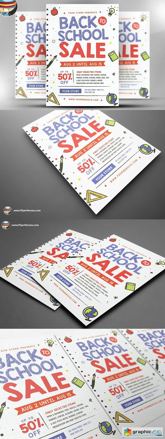 Back to School Sale 2 Flyer Template