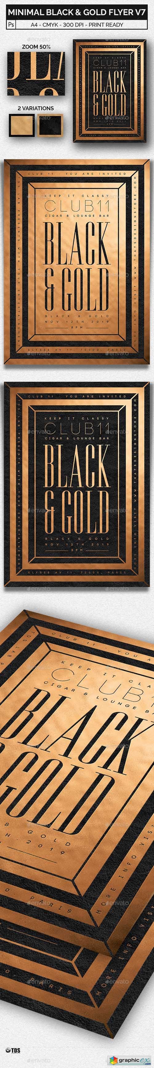 Minimal Black and Gold Flyer Template V7
