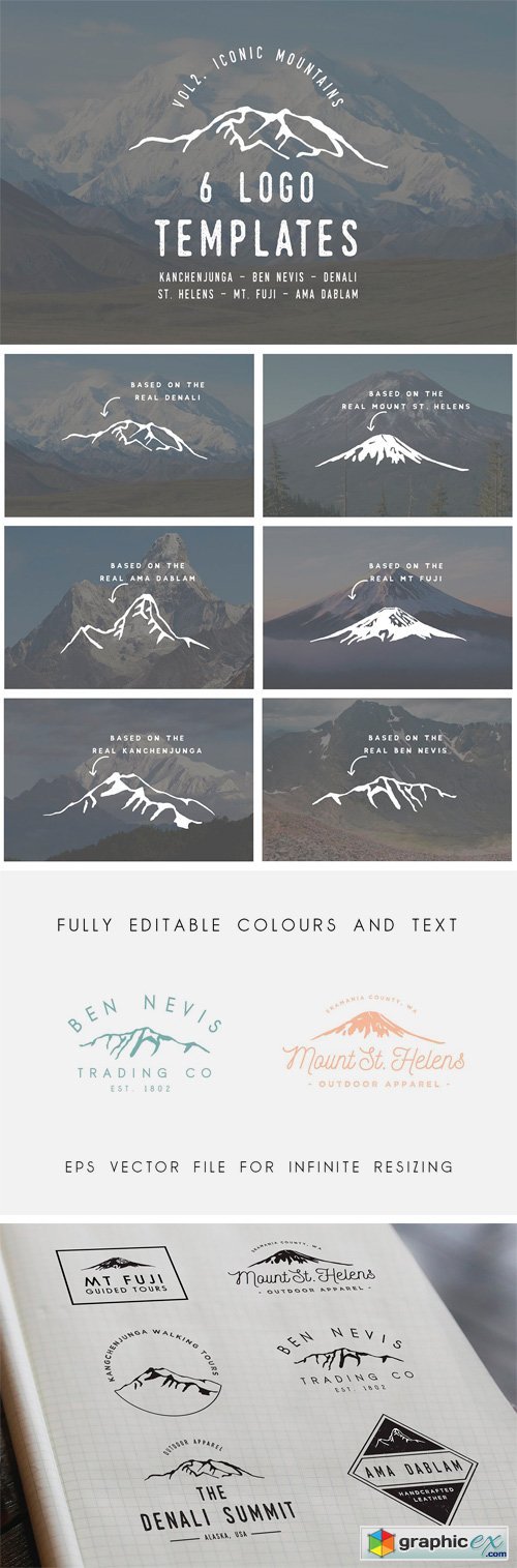 Iconic Mountain Logo Templates Vol 2