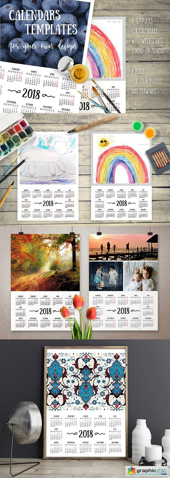 2018 Calendars For Your Own Design