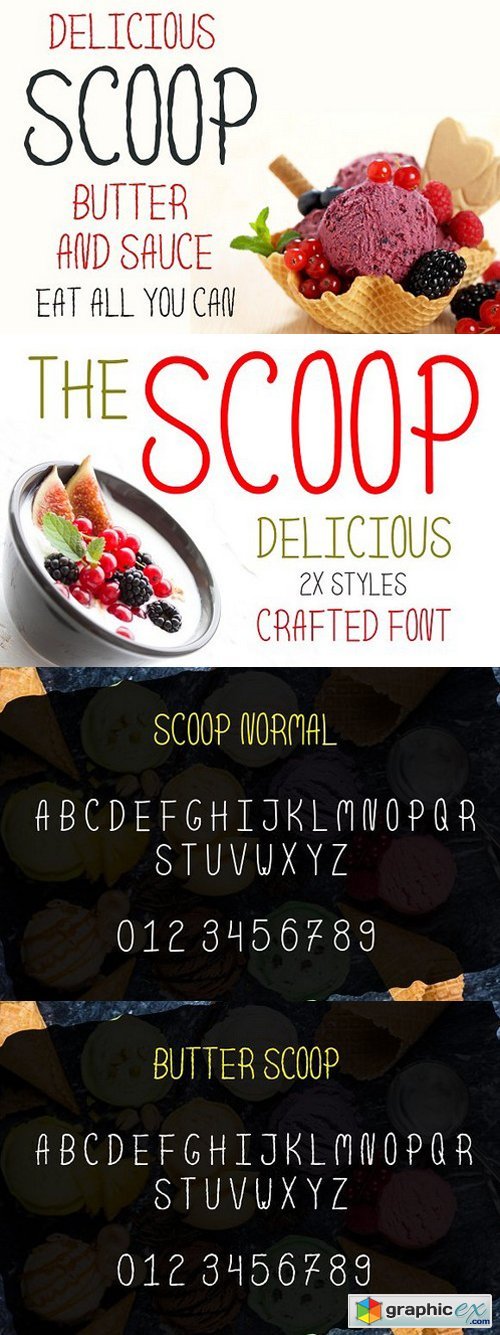 Scoop - Hand Drawn Delicious Font