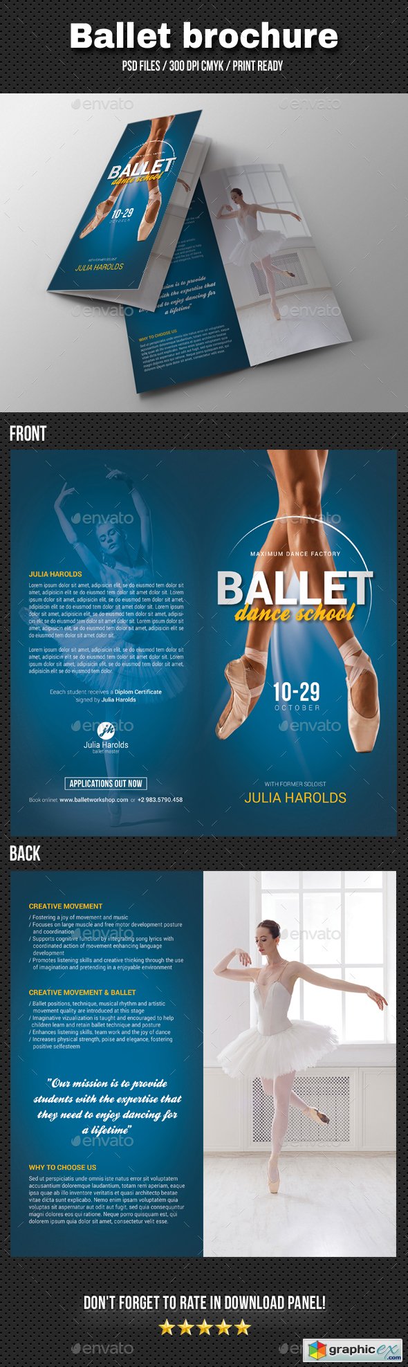 Ballet Workshop Bi-Fold Brochure