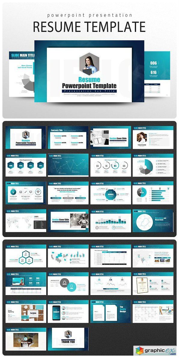 Resume PowerPoint Template 1767585