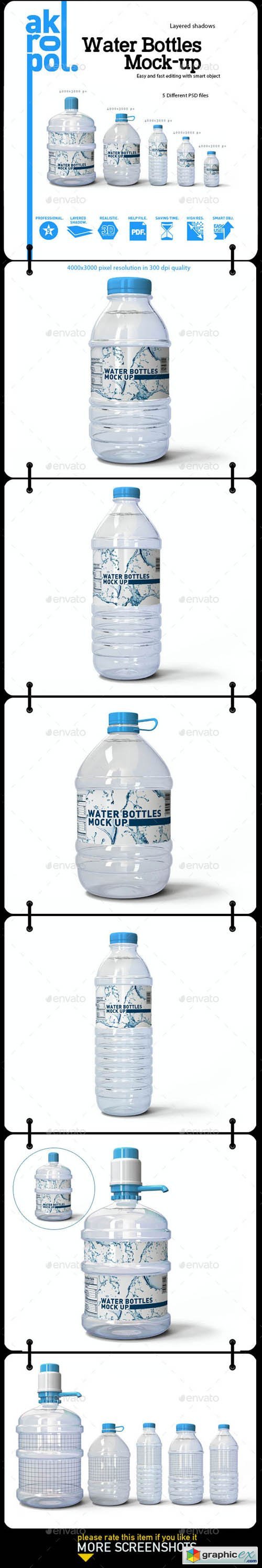 Water Bottles Mock-up