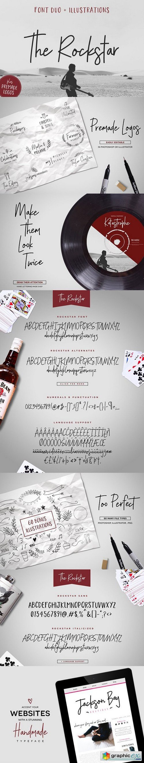 The Rockstar Font Duo (+Extras)