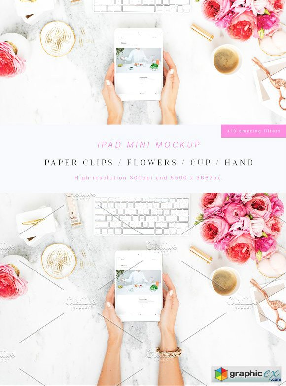 Beauty & Flowers iPad Mini Mockup